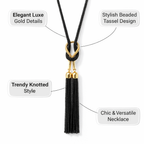 TasselCharm Long Pendant Necklace