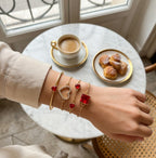 Crimson Charm Bracelet Set