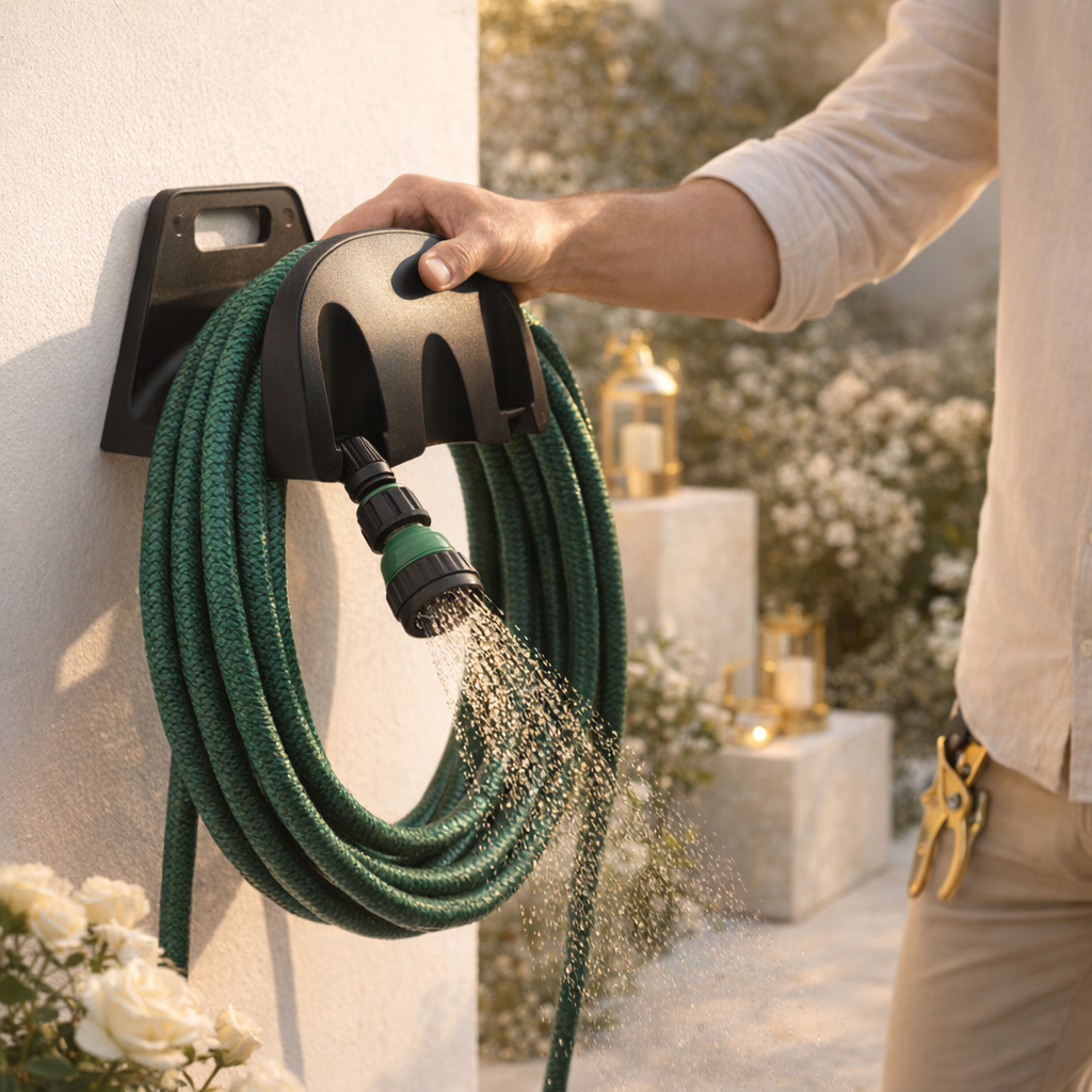 GardenEase™ Wall-Mounted Hose Holder
