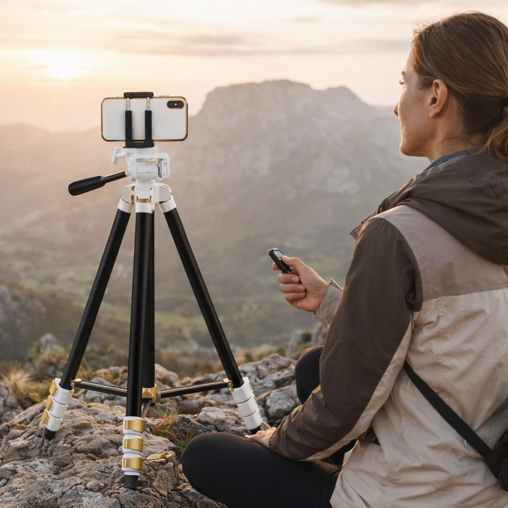 Aluminum Tripod with Bluetooth Remote