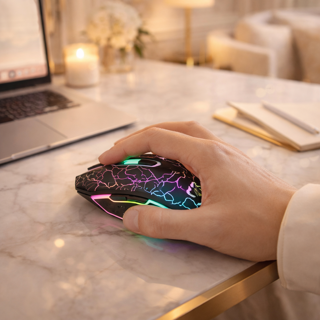 Bluetooth 5.2 Wireless RGB Gaming Mouse