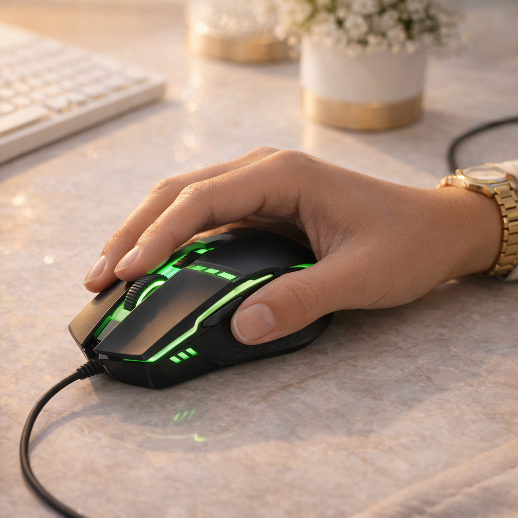 RGB Wired Silent Click Gaming Mouse