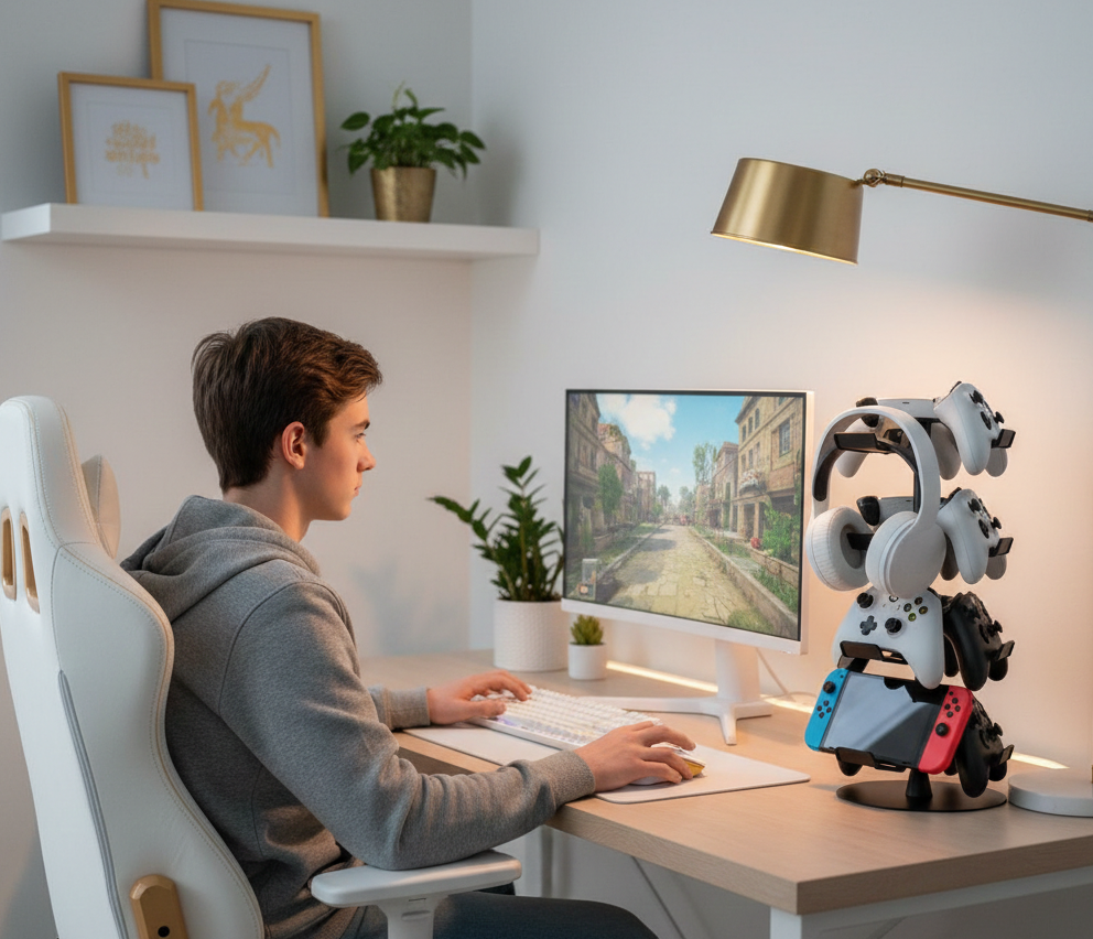Multi-Tier Game Controller Stand