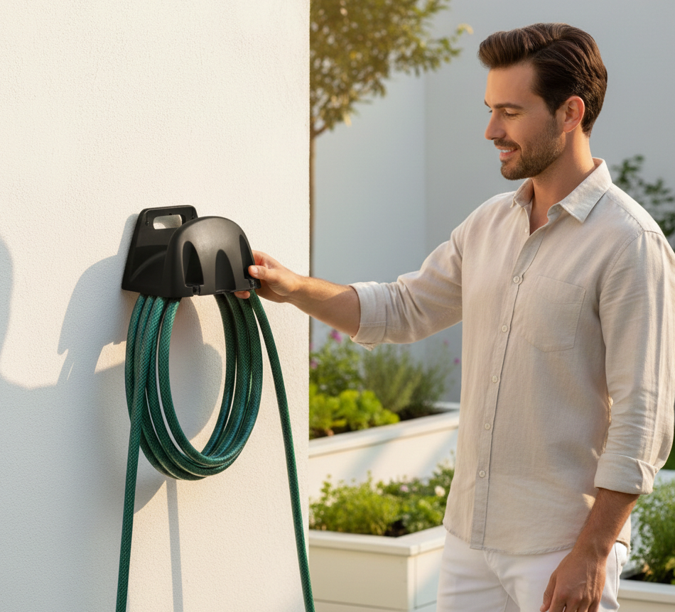GardenEase™ Wall-Mounted Hose Holder