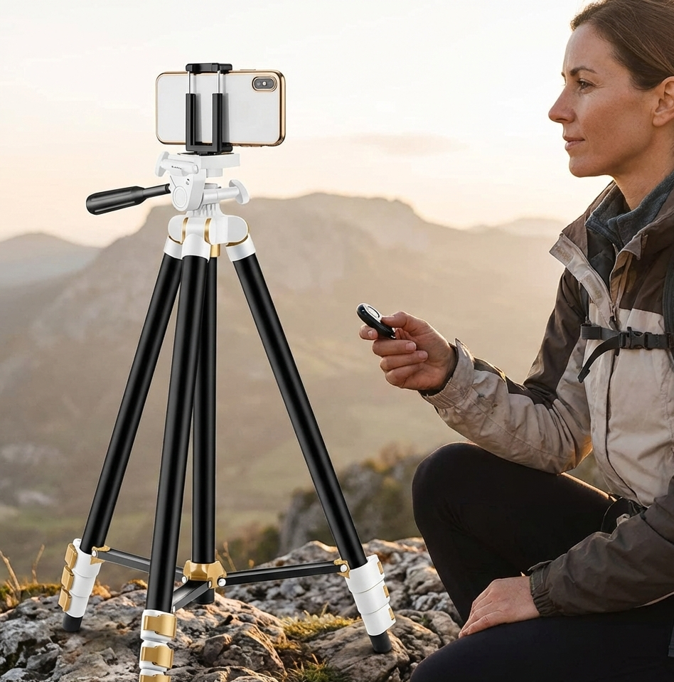 Aluminum Tripod with Bluetooth Remote