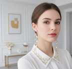 Aurelia Gold Pearl Clip-Ons