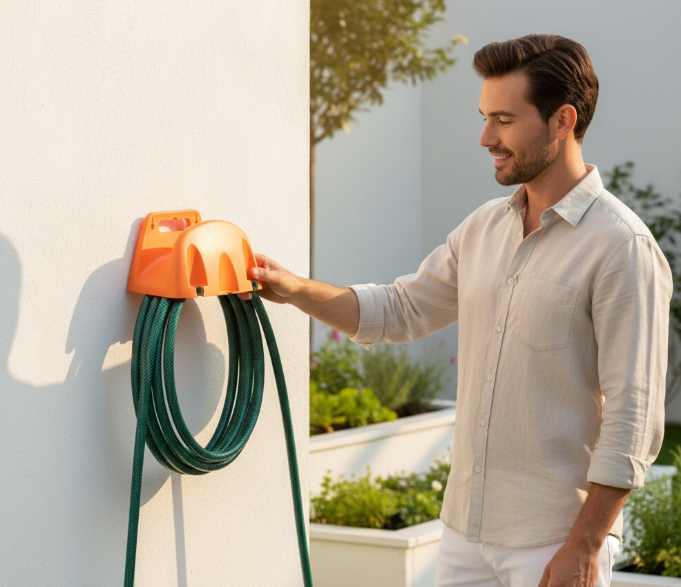 GardenEase™ Wall-Mounted Hose Holder
