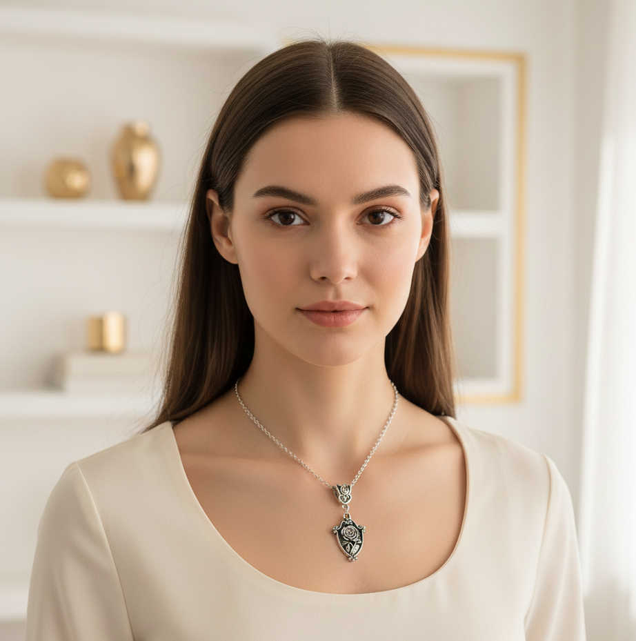 Nocturne Rose Shield Choker
