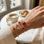 Crimson Charm Bracelet Set