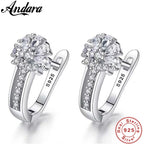Andara Zircon Flower Hoops