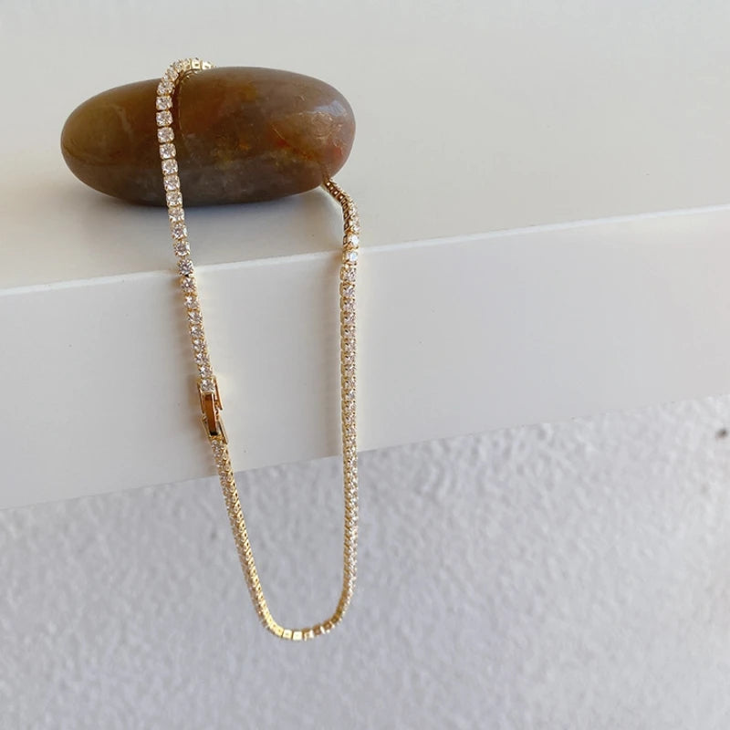 LuxeGlow Iced Tennis Chain