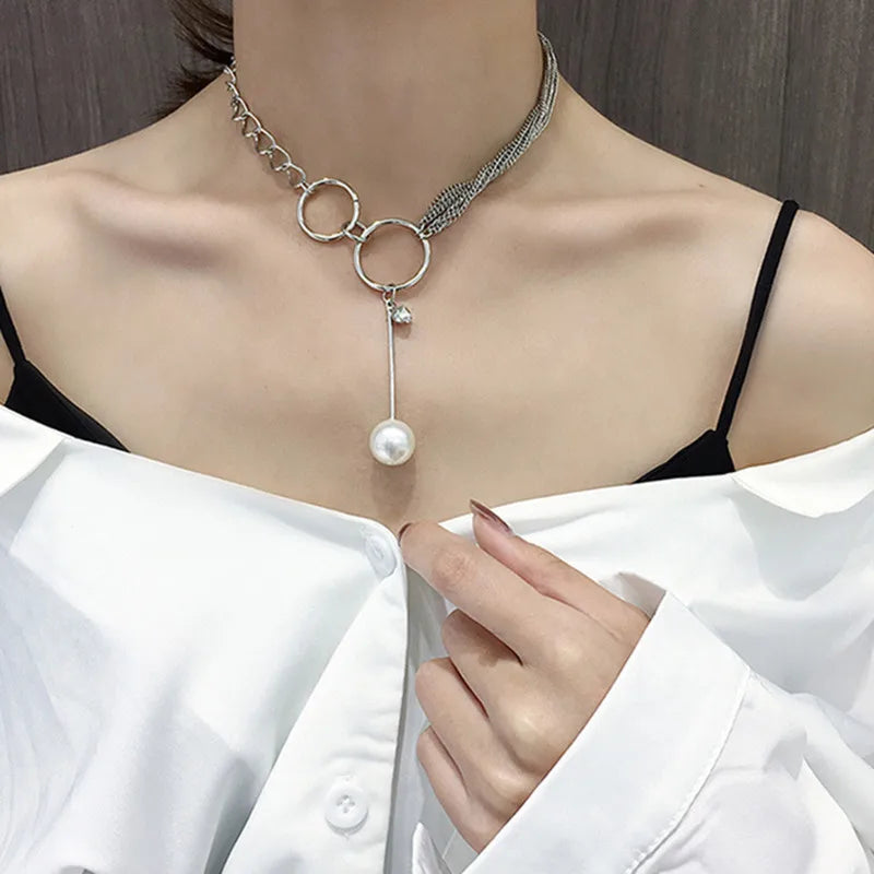 GoldenLume Korean Pearl Necklace