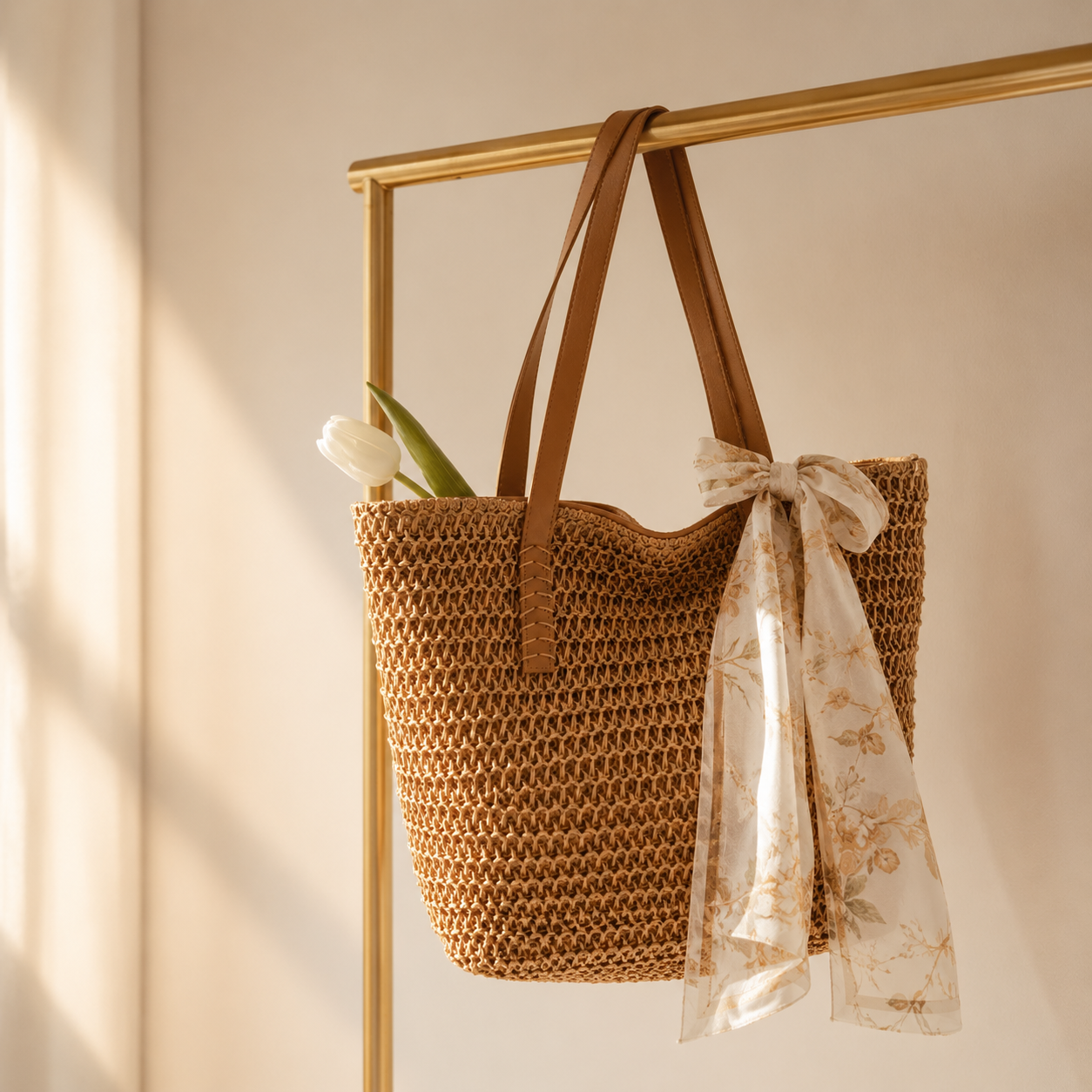 LuxCarry Woven Tote Bag