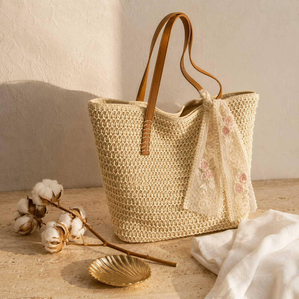 LuxCarry Woven Tote Bag