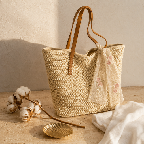 LuxCarry Woven Tote Bag