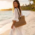 LuxTote Woven Shoulder Bag