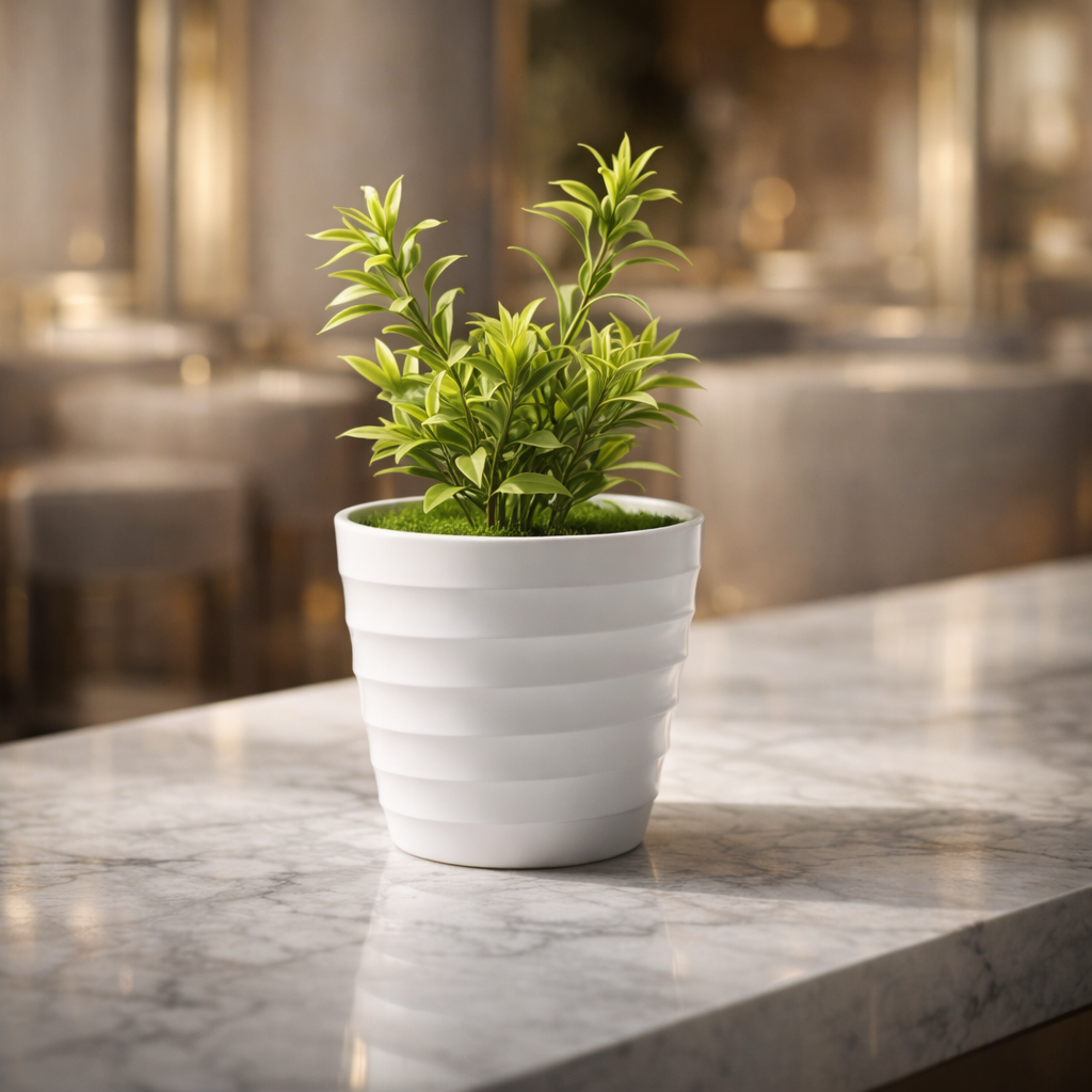 CalmHome™ Faux Greenery Flower Pot