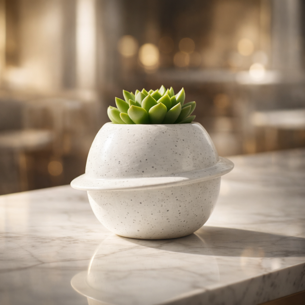 PlanetGlow Ceramic Succulent Pot