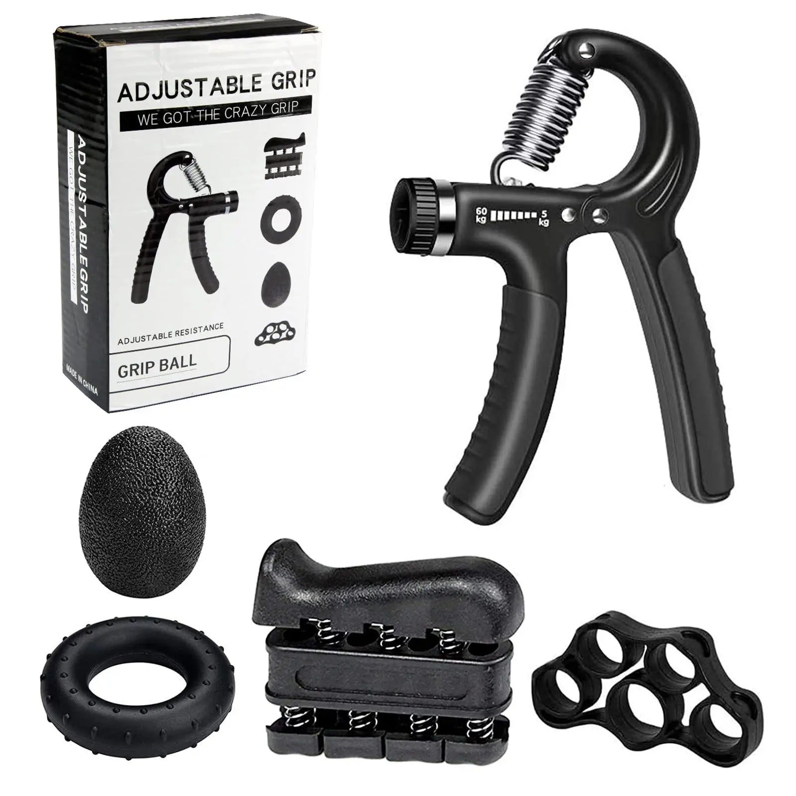 Adjustable Grip Strengthener 5–60KG
