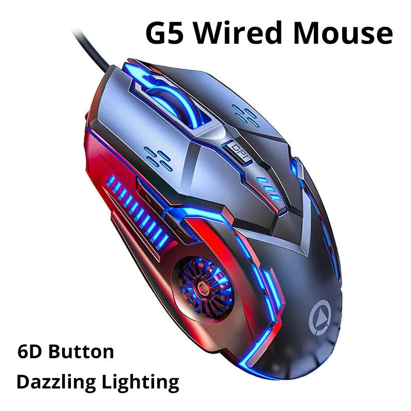 G5 6-Button Silent Click Wired Gaming Mouse