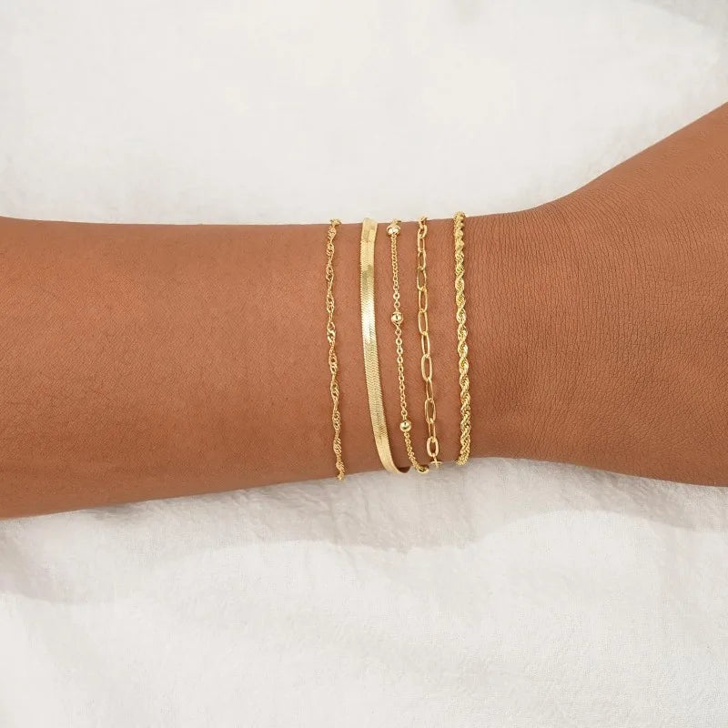 LumiFine Gold Bracelet Set