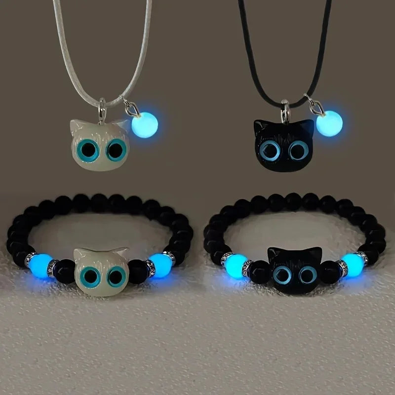 Glowing Cat Couple's Bracelet