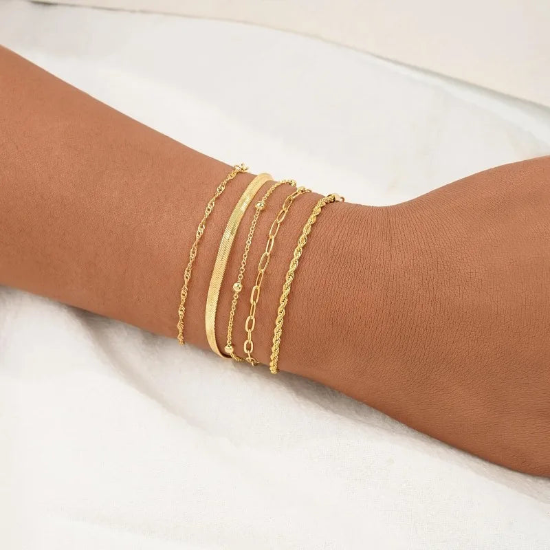 LumiFine Gold Bracelet Set