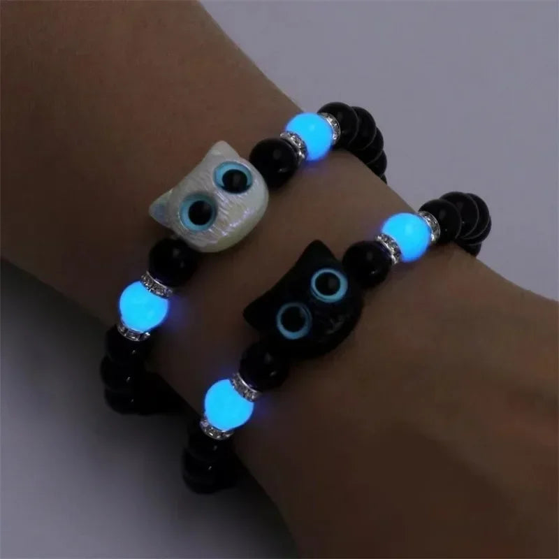 Glowing Cat Couple's Bracelet