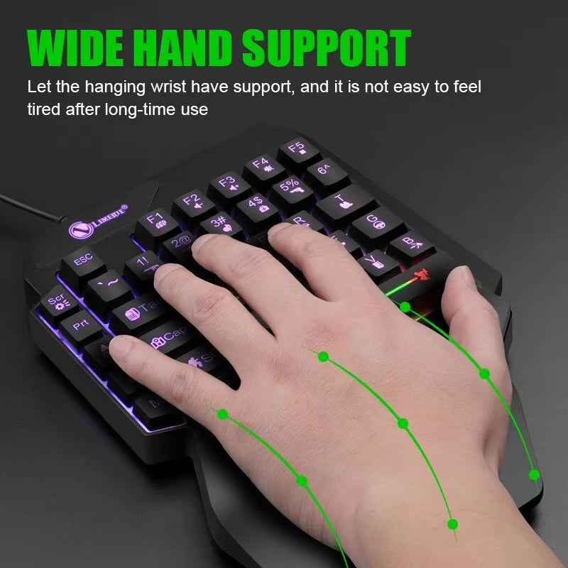 35-Key One-Handed Mini Gaming Keyboard
