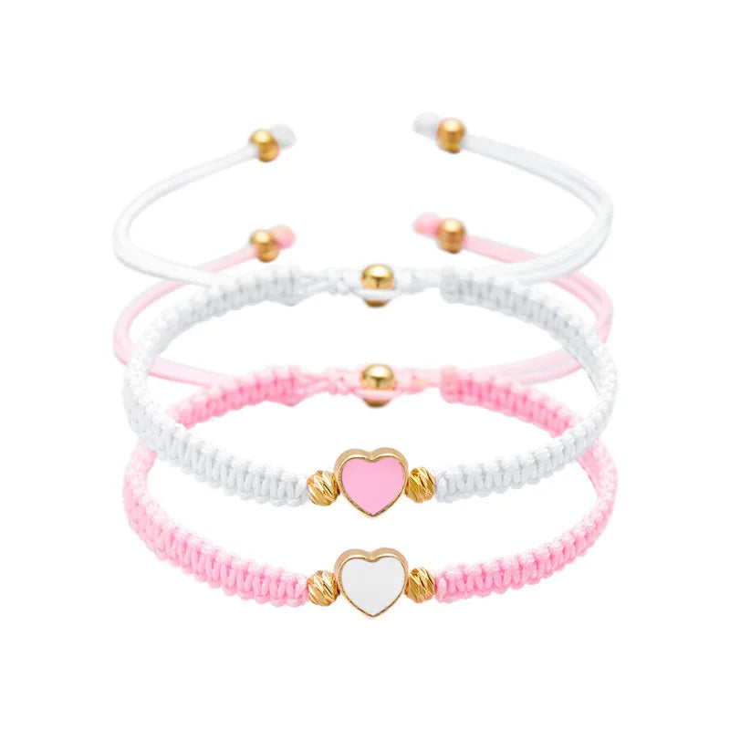 Matching Heart Bead Bracelets