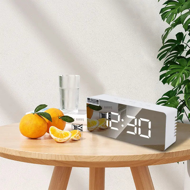 Digital Alarm Clock LED Electronic Desktop Clock with Temperature