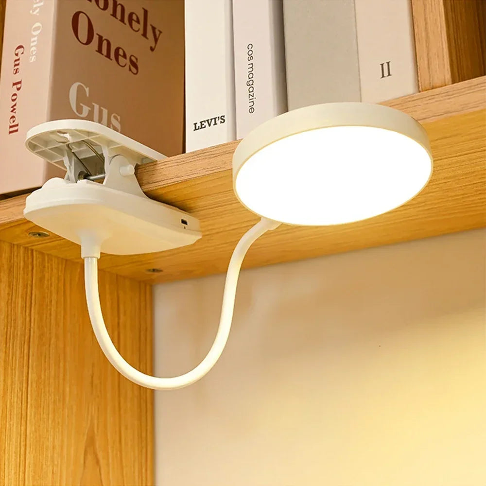 USB Rechargeable Folding Clamp LED Desk Lamp