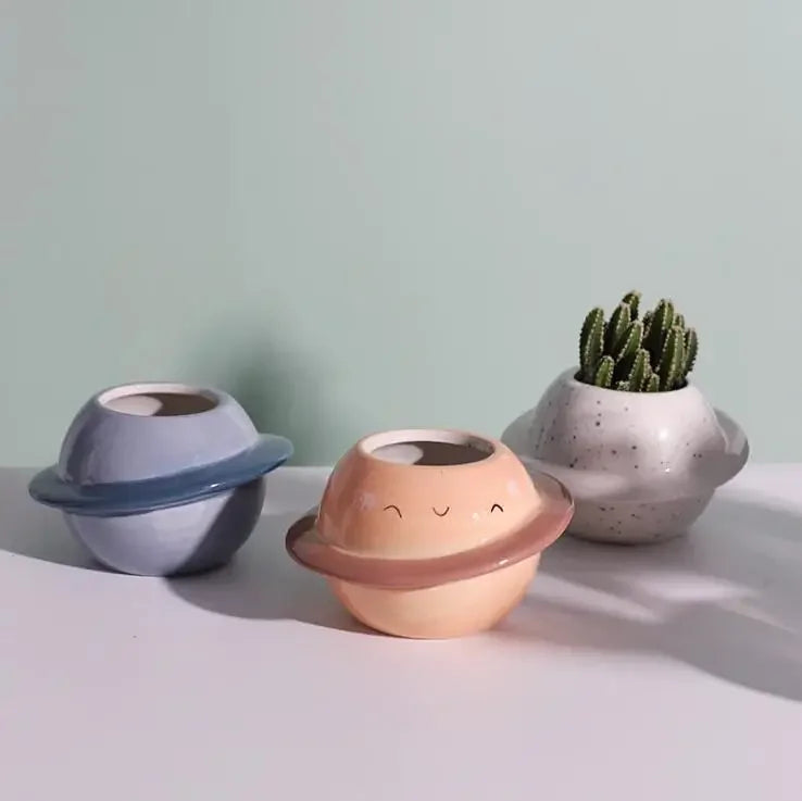 PlanetGlow Ceramic Succulent Pot