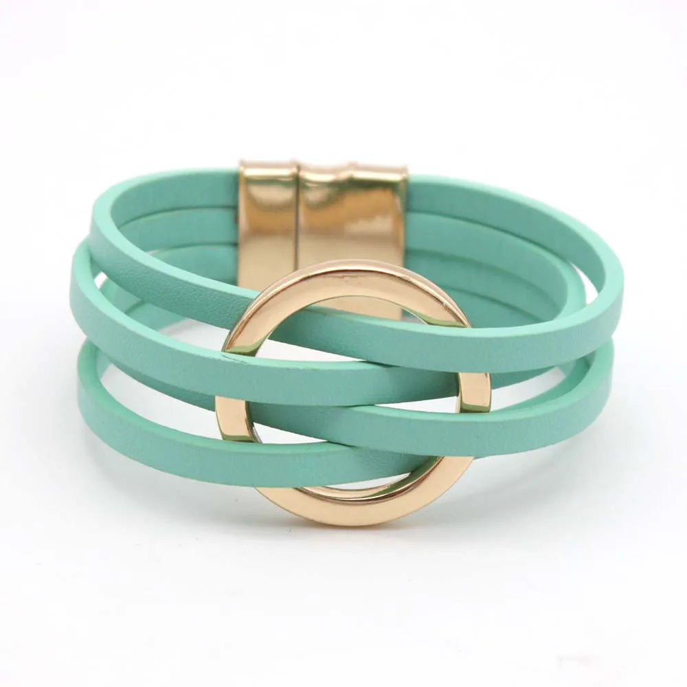 LuxeWrap Leather Bracelet