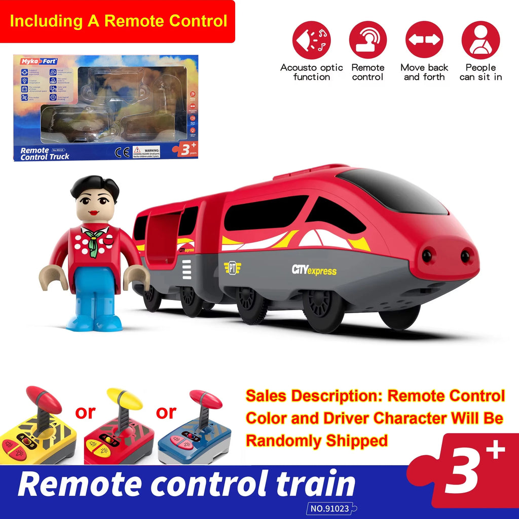 Remote Control Electric Train for Wooden Tracks