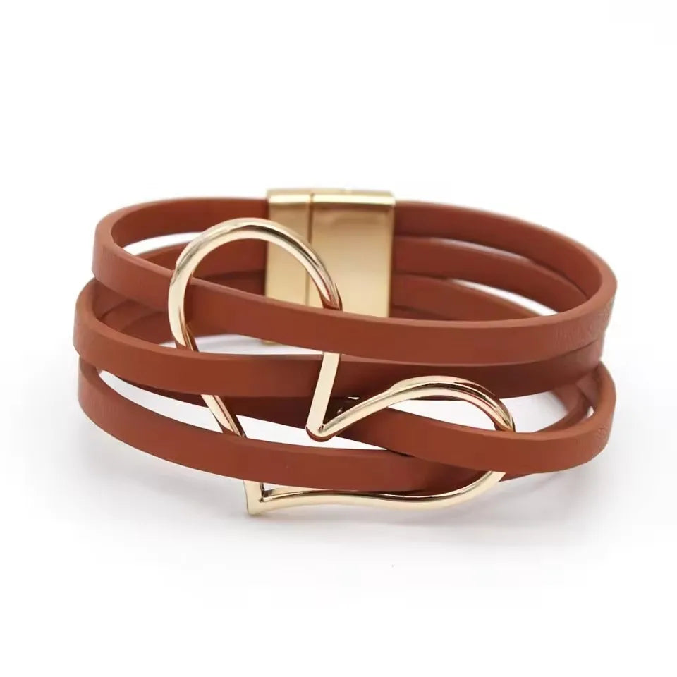 LuxeWrap Leather Bracelet