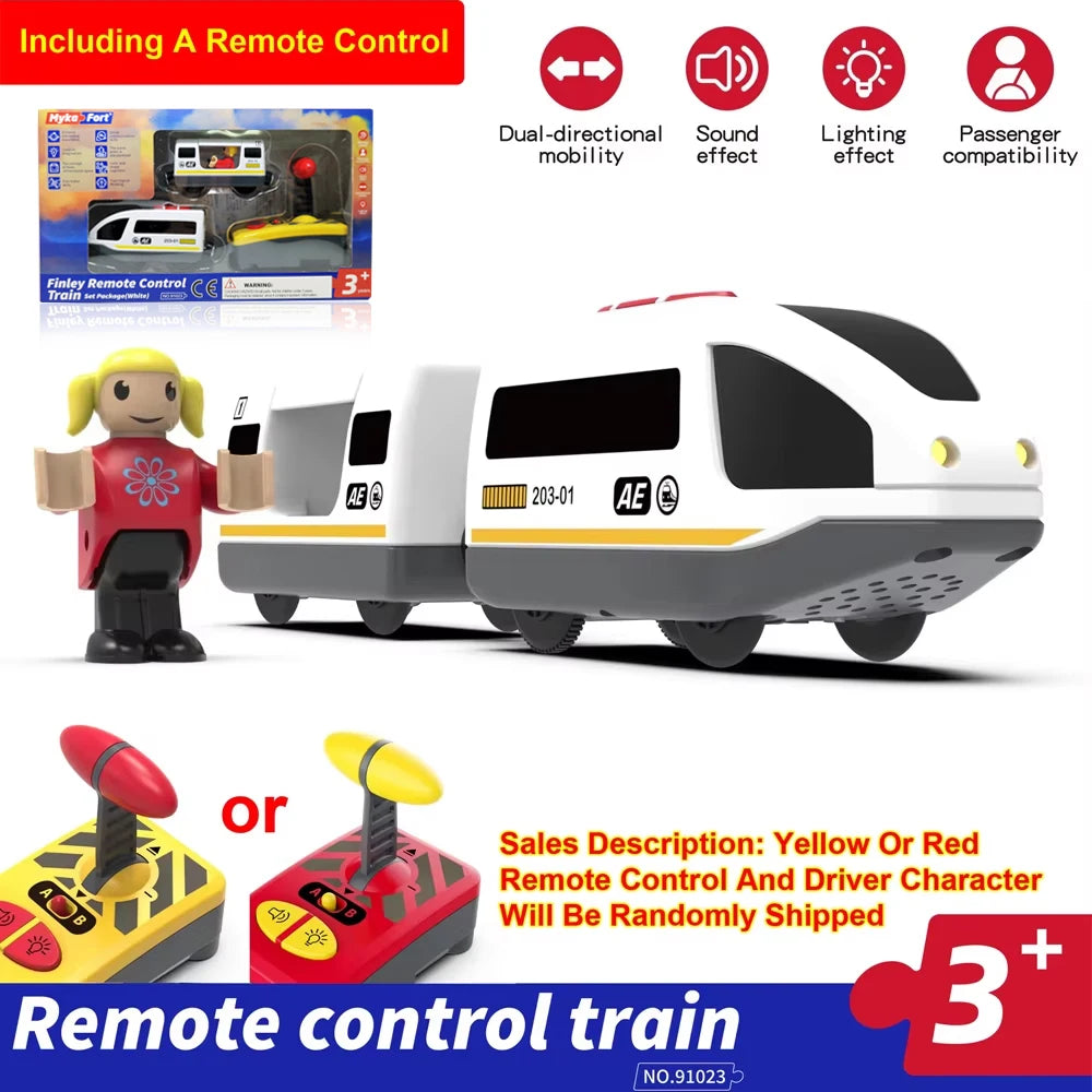 Remote Control Electric Train for Wooden Tracks