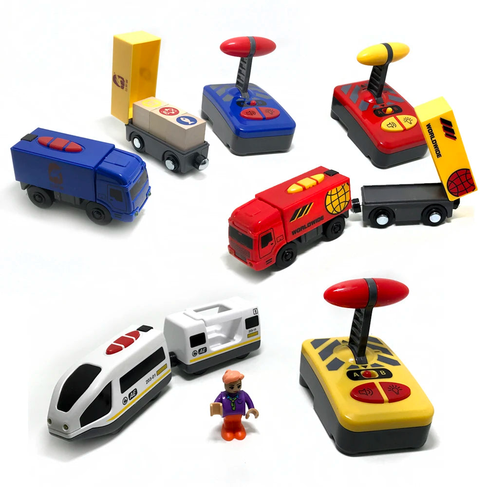 Remote Control Electric Train for Wooden Tracks