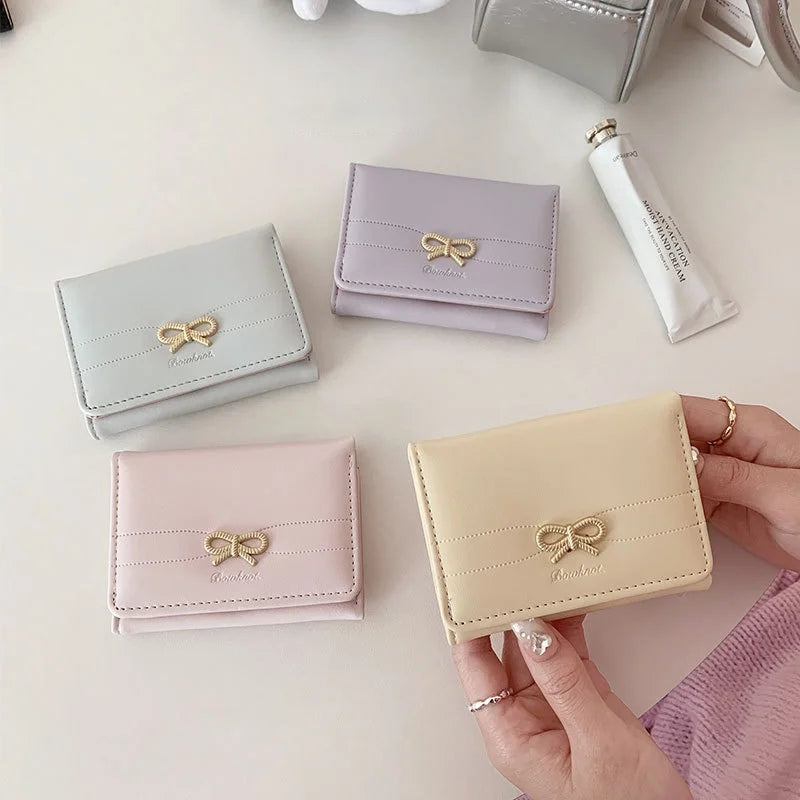 Aesthetic Bow Card Holder Purse