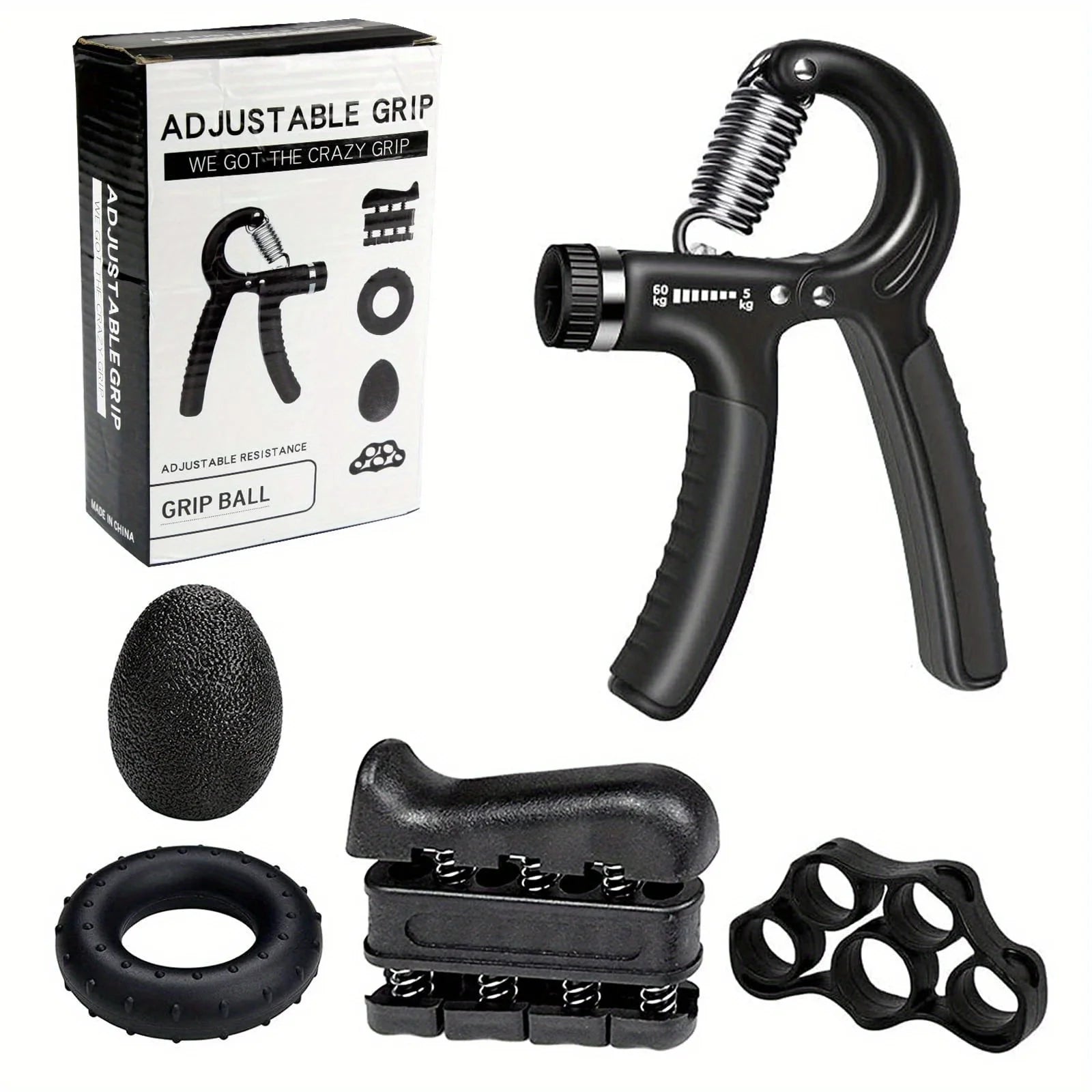 Adjustable Grip Strengthener 5–60KG