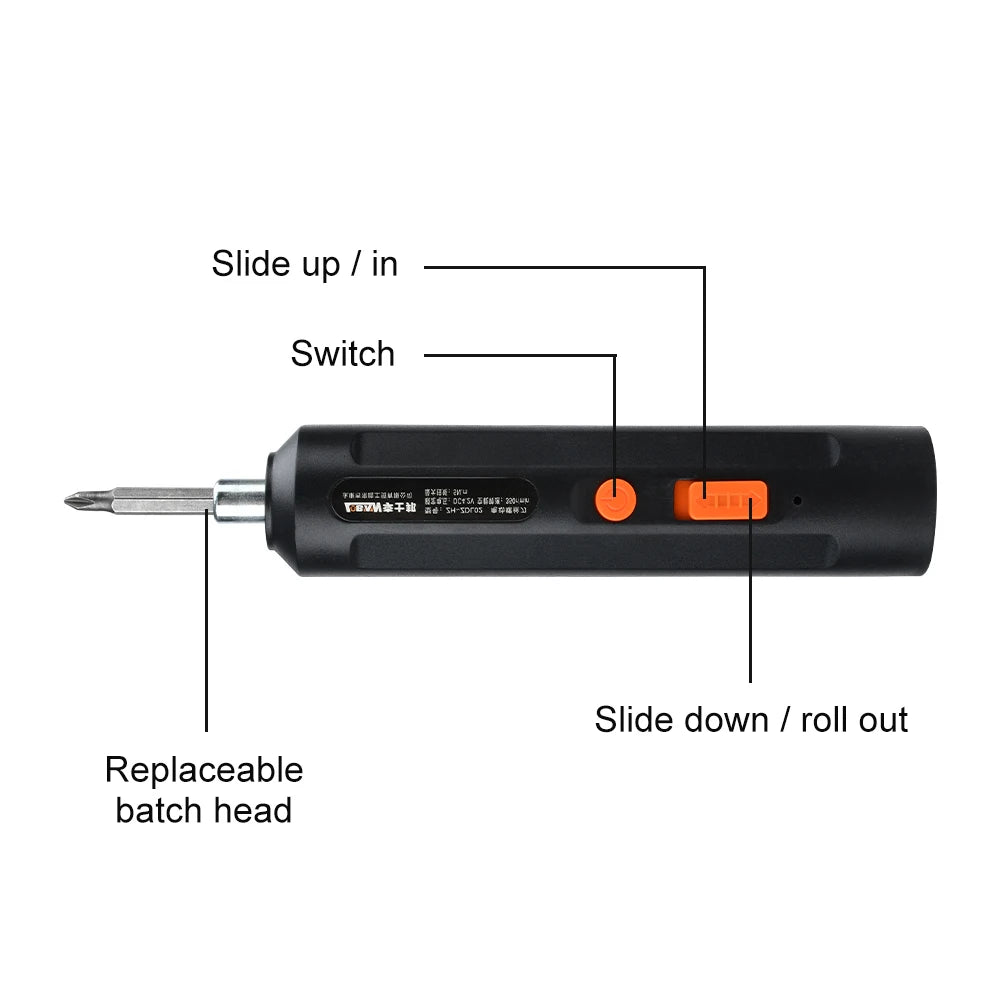 USB-Rechargeable Mini Electric Screwdriver