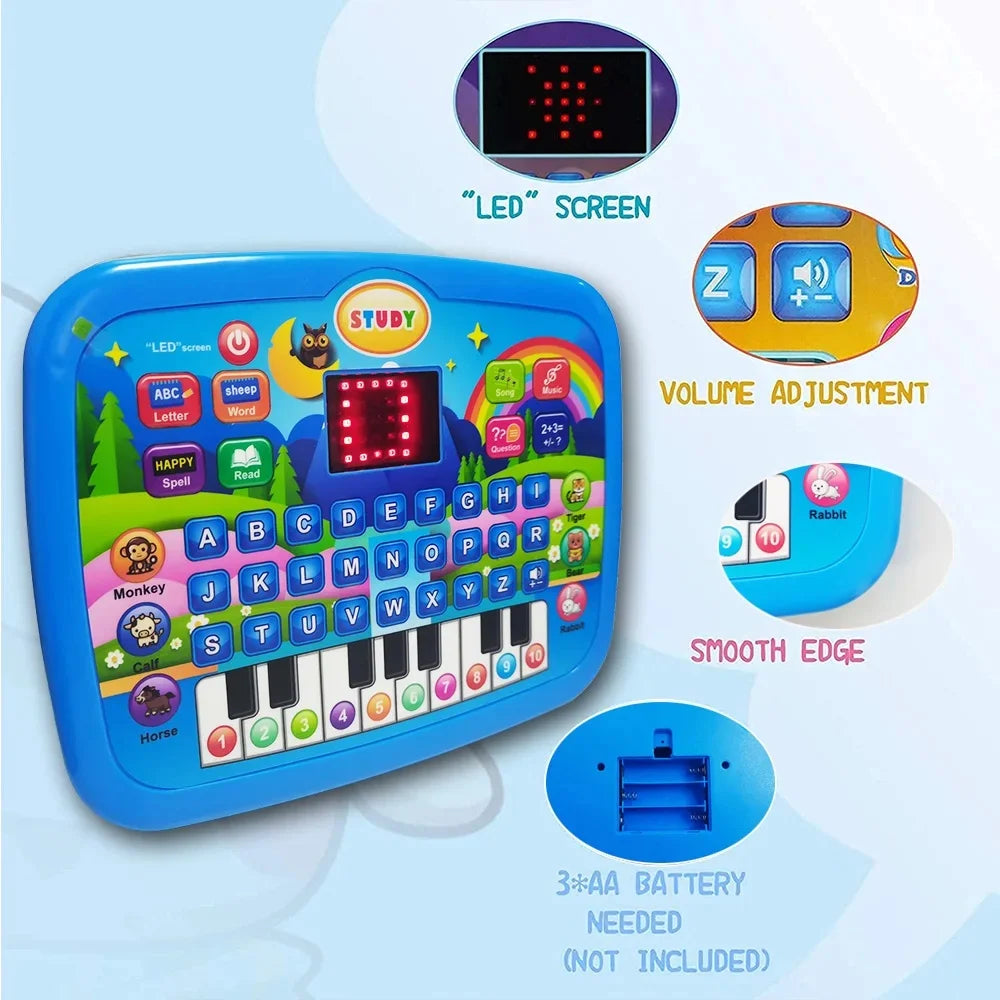 Kids LED Learning Tablet with Keyboard