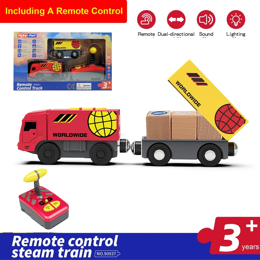 Remote Control Electric Train for Wooden Tracks
