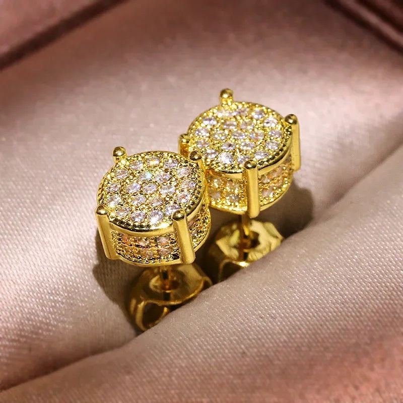 Véra Minimalist Gold & Diamond Earrings