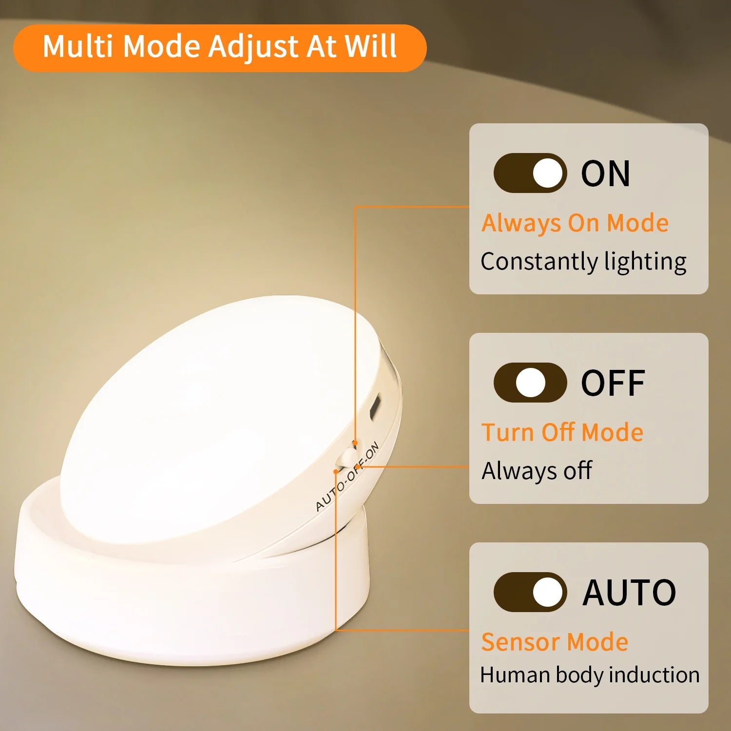 Rotaro Glow Motion Sensor Night Lamp