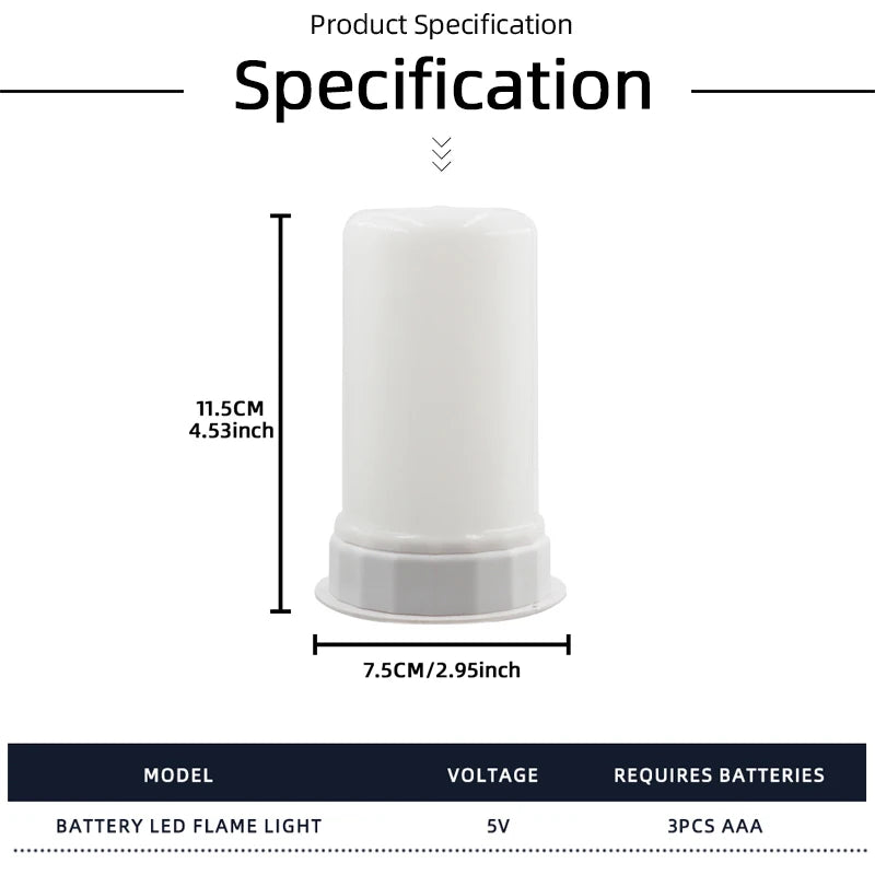 FlameGlow Warm LED Lamp