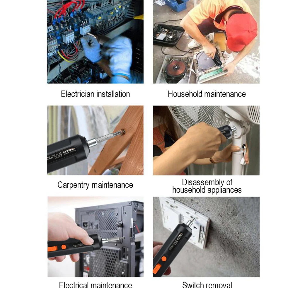 USB-Rechargeable Mini Electric Screwdriver