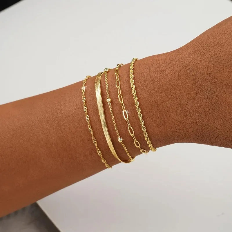 LumiFine Gold Bracelet Set
