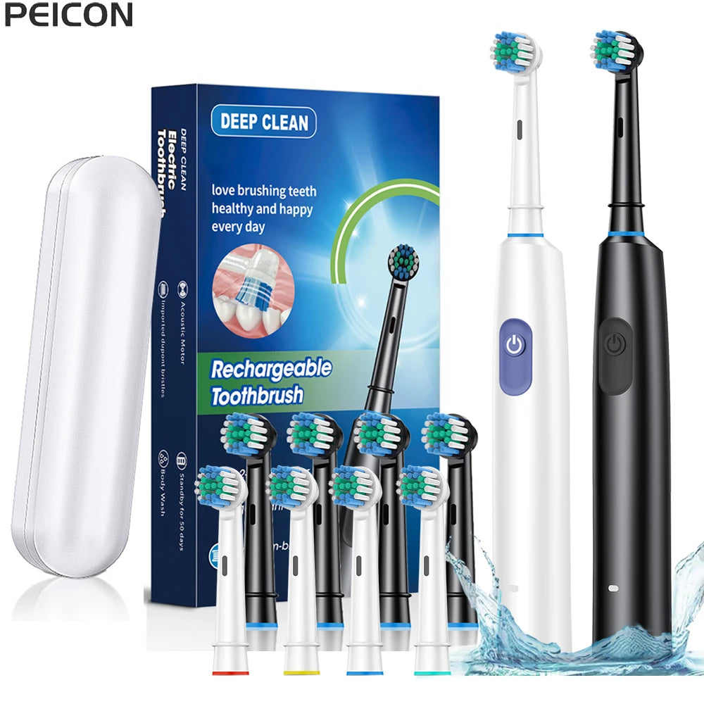 Electric Toothbrush Rotary Rechargeable for Adults
