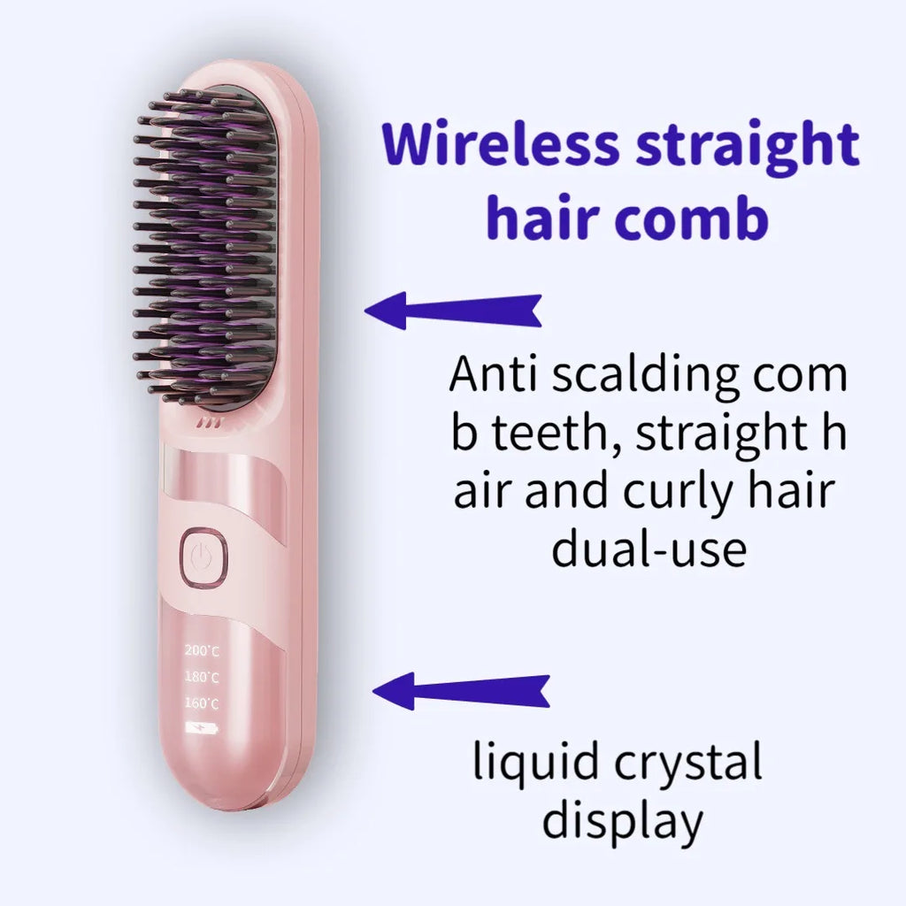 Cordless Hair Straightener Brush